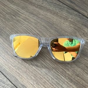 Custom Frogskins®: Polished Clear Lens: 24K Iridium, LIKE NEW, unisex